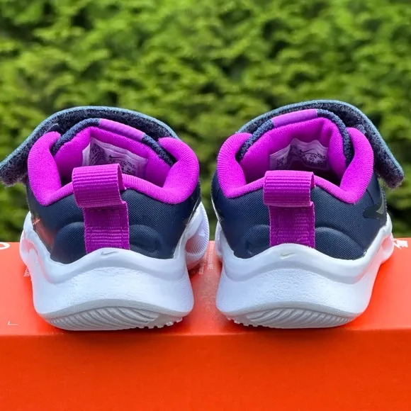 NEW Nike Baby / Toddler Unisex Star Runner 3 Low Casual Sneaker (Navy Magenta)