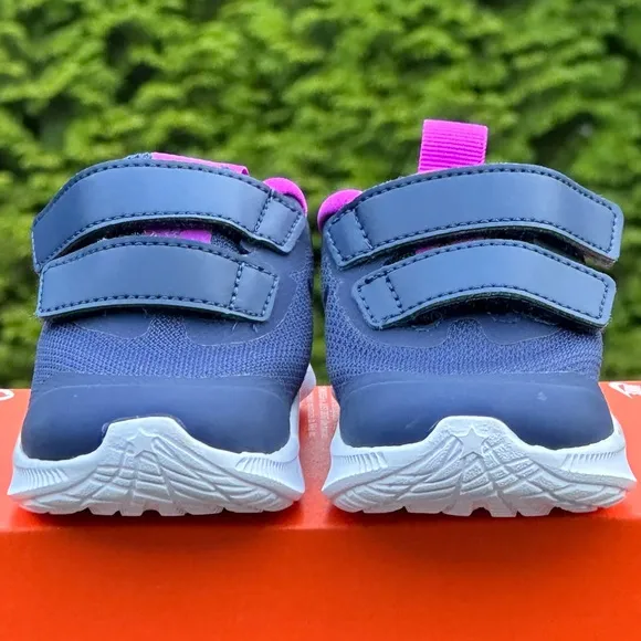 NEW Nike Baby / Toddler Unisex Star Runner 3 Low Casual Sneaker (Navy Magenta)