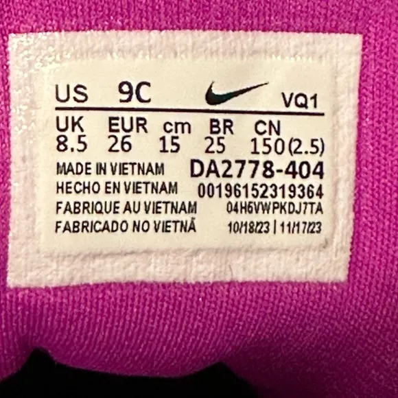 NEW Nike Baby / Toddler Unisex Star Runner 3 Low Casual Sneaker (Navy Magenta)