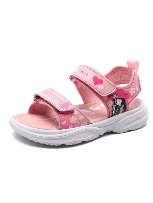 New Shein Girls Figure Patch Sport Sandals, Sz 5!