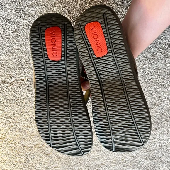 New Vionic 44Wave Beige/Tan Men’s Size 13 Thong Flip Flops Sandals