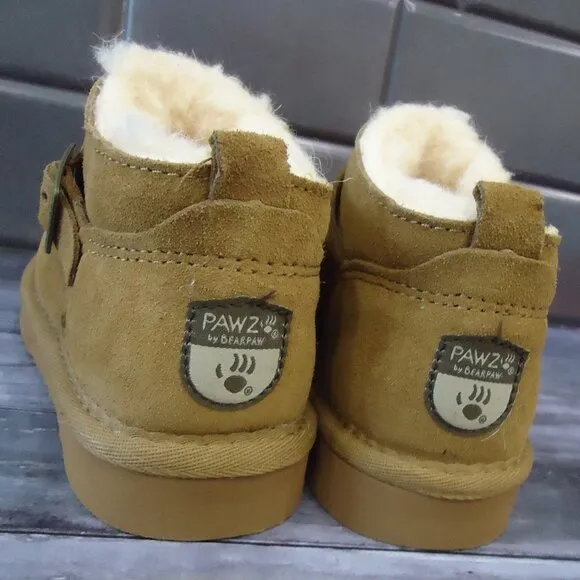 NIB. SIZE 10(toddler kids). Pawz by Bearpaw Amy kids genuine suede bootie boots.