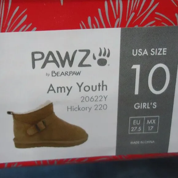 NIB. SIZE 10(toddler kids). Pawz by Bearpaw Amy kids genuine suede bootie boots.