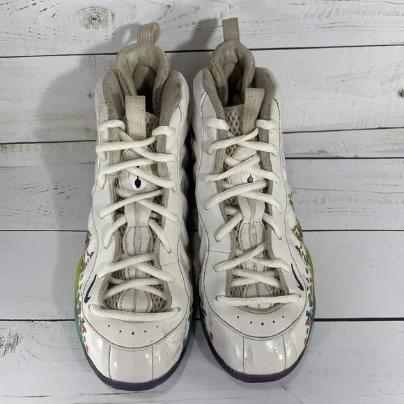Nike Air Foamposite One Fruity Pebbles Basketball Shoes Kids Child Size 2Y White