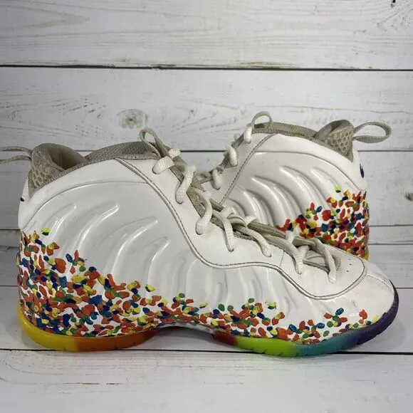 Nike Air Foamposite One Fruity Pebbles Basketball Shoes Kids Child Size 2Y White