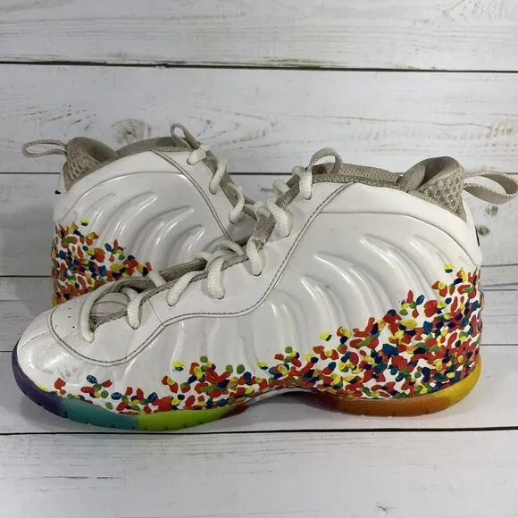 Nike Air Foamposite One Fruity Pebbles Basketball Shoes Kids Child Size 2Y White