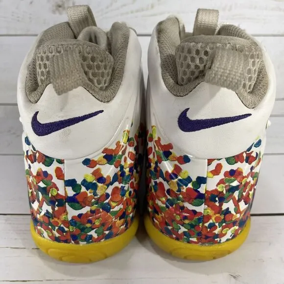 Nike Air Foamposite One Fruity Pebbles Basketball Shoes Kids Child Size 2Y White