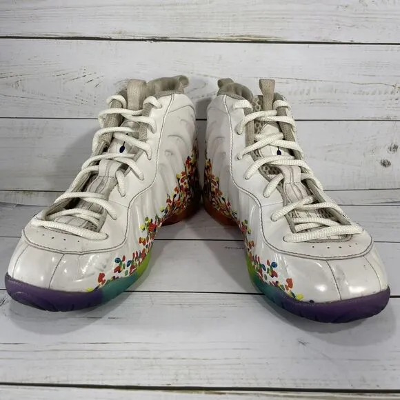 Nike Air Foamposite One Fruity Pebbles Basketball Shoes Kids Child Size 2Y White