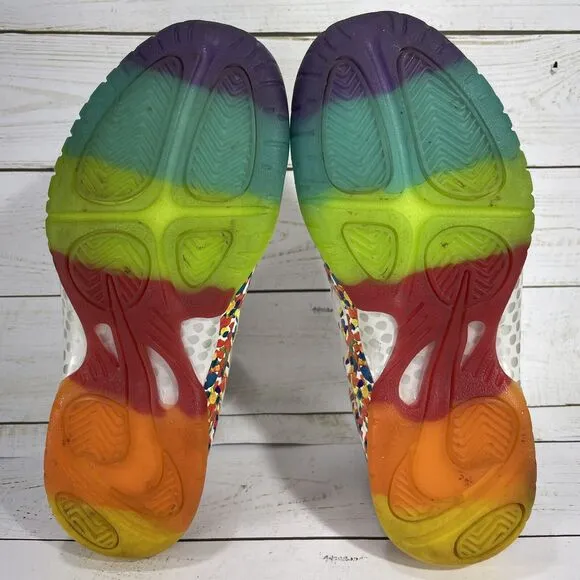 Nike Air Foamposite One Fruity Pebbles Basketball Shoes Kids Child Size 2Y White