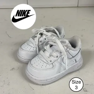 Nike Air Force 1 Low Top Sneakers White Toddler DH2926-111 Size 3C