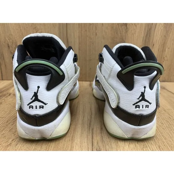 Nike Air Jordan 6 Rings Basketball Shoes Sneakers Boys Sz 6.5Y Black 323419-115