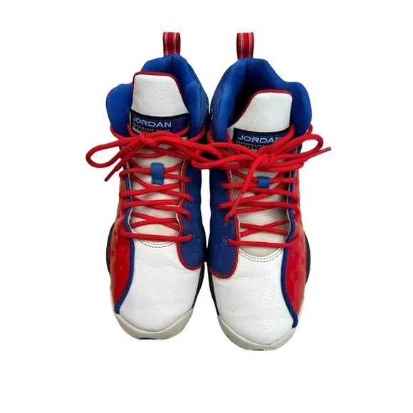 Nike Air JORDAN JUMPMAN TEAM II GS UNIVERSITY Red Blue White Size 6Y 820273-604