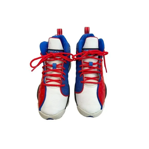 Nike Air JORDAN JUMPMAN TEAM II GS UNIVERSITY Red Blue White Size 6Y 820273-604