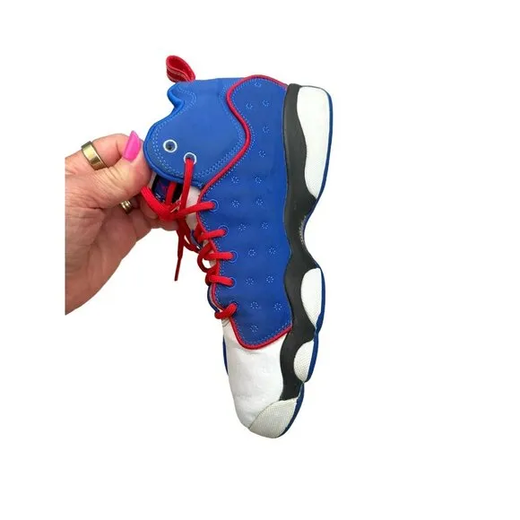 Nike Air JORDAN JUMPMAN TEAM II GS UNIVERSITY Red Blue White Size 6Y 820273-604