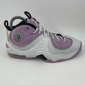👞Nike Big Kids Air Penny II 2 Platinum/Purple Hardaway Basketball Shoe-Size 7 Y