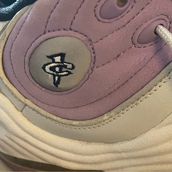 👞Nike Big Kids Air Penny II 2 Platinum/Purple Hardaway Basketball Shoe-Size 7 Y