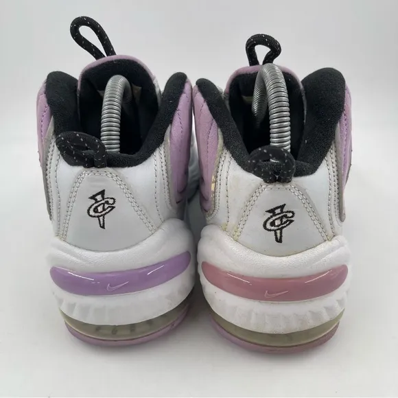 👞Nike Big Kids Air Penny II 2 Platinum/Purple Hardaway Basketball Shoe-Size 7 Y