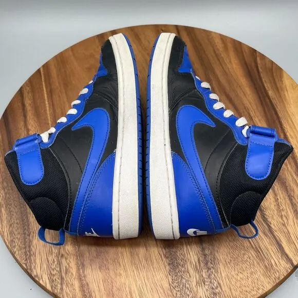 Nike Boys Court Borough Mid 2 DM8872-001 Blue Basketball Shoes Sneakers Sz 5.5Y