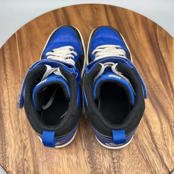 Nike Boys Court Borough Mid 2 DM8872-001 Blue Basketball Shoes Sneakers Sz 5.5Y