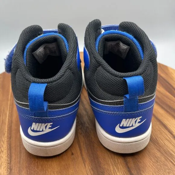 Nike Boys Court Borough Mid 2 DM8872-001 Blue Basketball Shoes Sneakers Sz 5.5Y