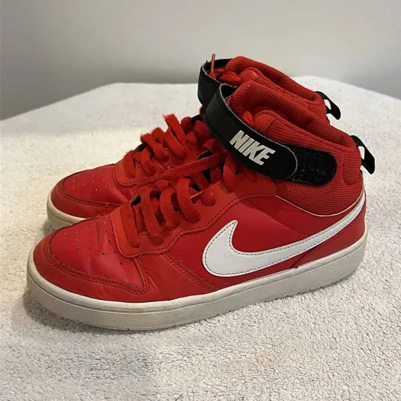 Nike Court Borough Mid 2 University Red CD7782-600 Basketball Shoes Youth 6