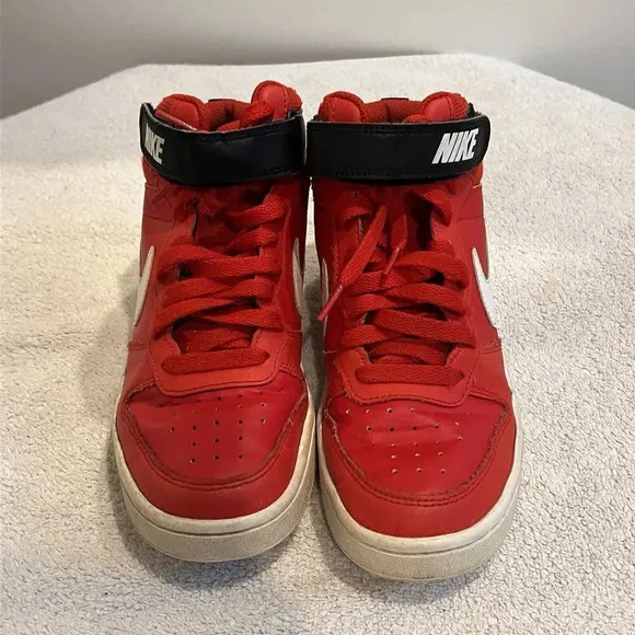 Nike Court Borough Mid 2 University Red CD7782-600 Basketball Shoes Youth 6