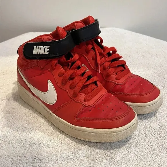 Nike Court Borough Mid 2 University Red CD7782-600 Basketball Shoes Youth 6