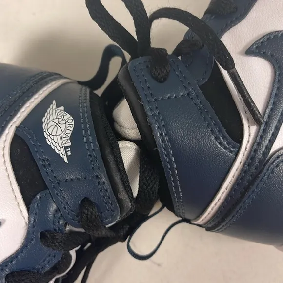 Nike Jordan 1 Mid TD Toddler 7C Shoes Armory Navy White Black 640735-411