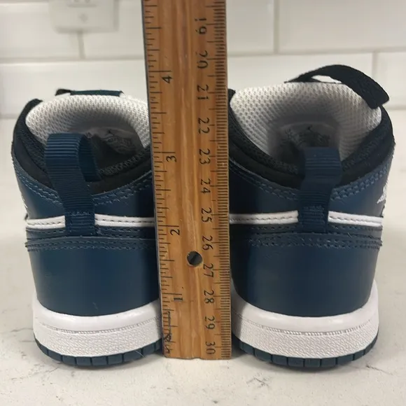 Nike Jordan 1 Mid TD Toddler 7C Shoes Armory Navy White Black 640735-411