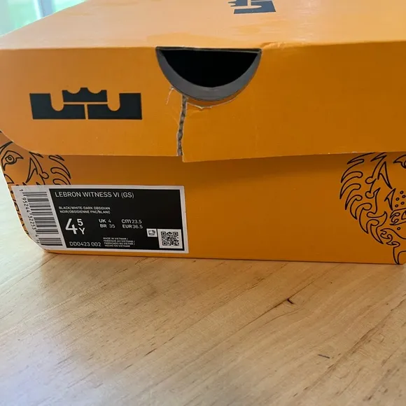Nike Lebron Witness VI boys basketball size 4.5