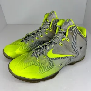 Nike Mens 683252-074  Grey Volt Maison du LeBron 11 Size 11.5 Basketball Shoes