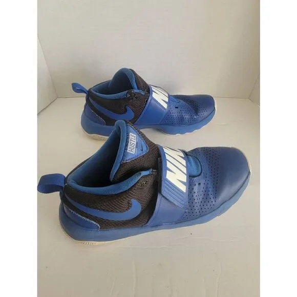 Nike Team Hustle D8 Big Boy's Blue Basketball Athletic Shoes Size 10.5