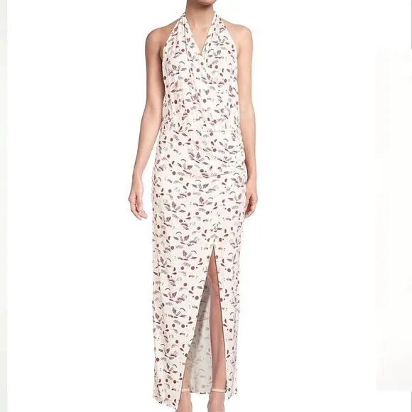 NWT Free People Daria Floral Maxi Dress S Open Back Earth Sleeveless Viscose