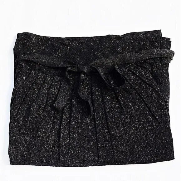 NWT Gorgeous VERTIGO Lurex Shimmer V-Neck Pleated Skirt Midi Cocktail Dress