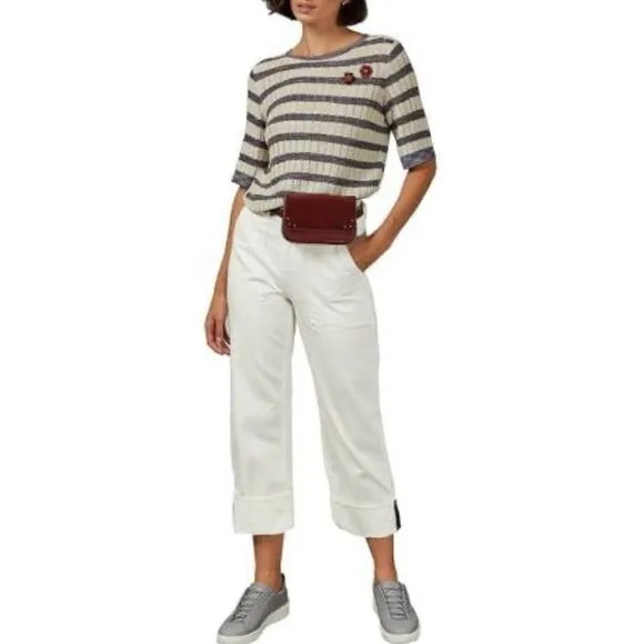 NWT Ted Baker Estia Jeans Ivory Size 32
