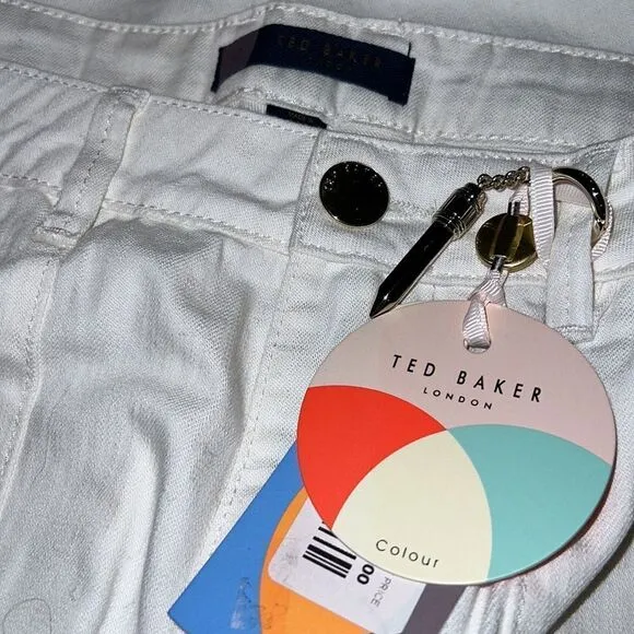 NWT Ted Baker Estia Jeans Ivory Size 32