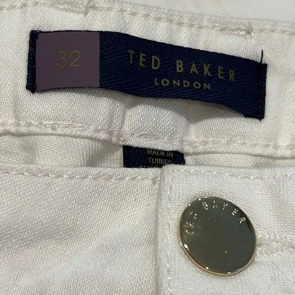 NWT Ted Baker Estia Jeans Ivory Size 32