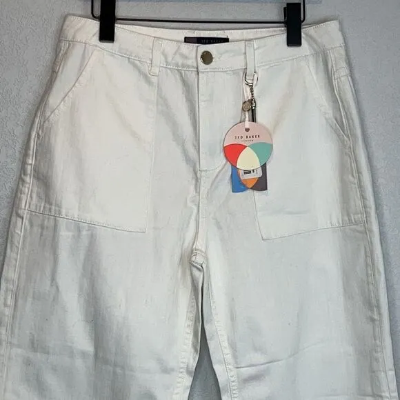 NWT Ted Baker Estia Jeans Ivory Size 32