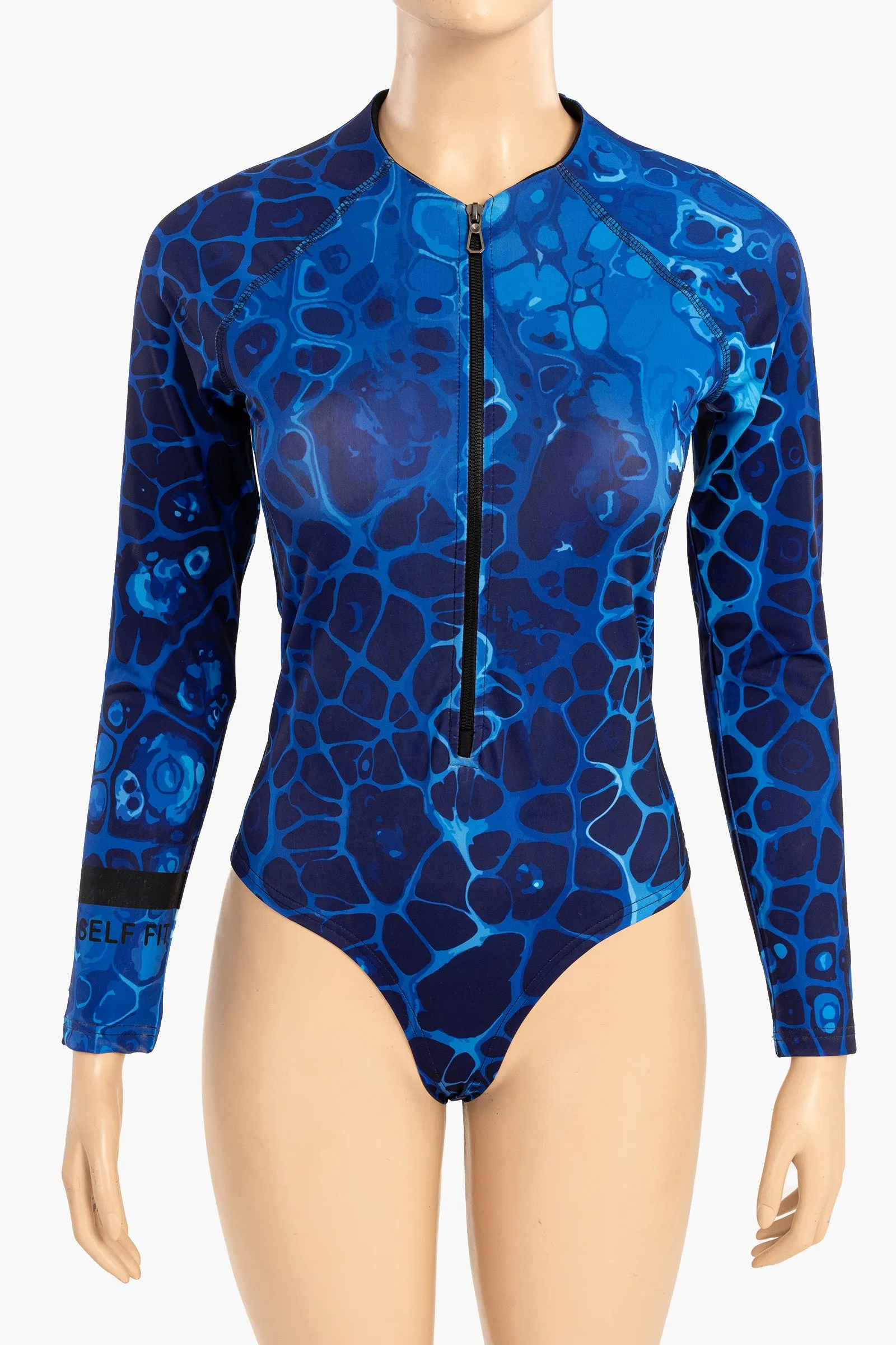 Ocean Blue Rash Guard Swimsuit