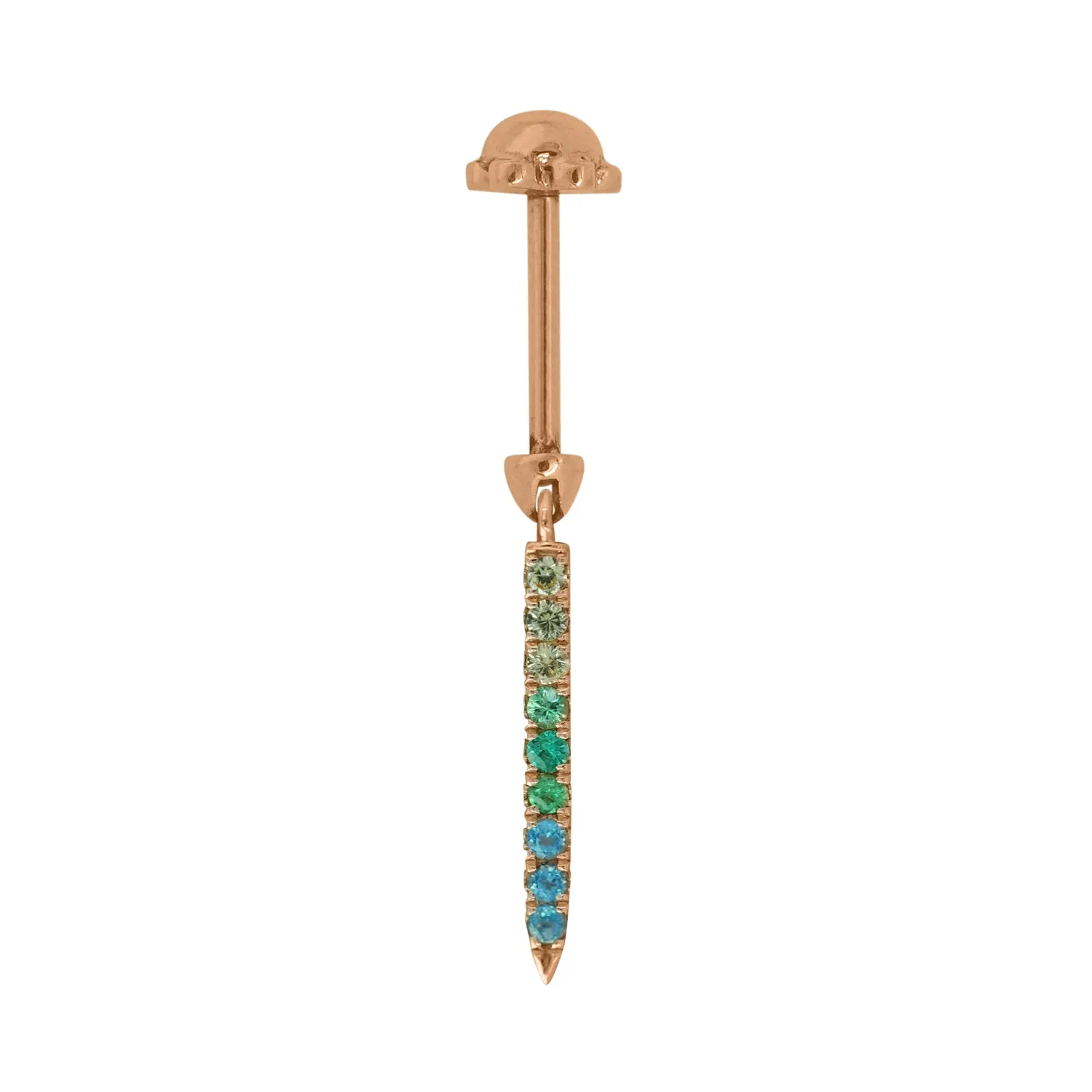 Ombre Gemstone Dagger Earrings