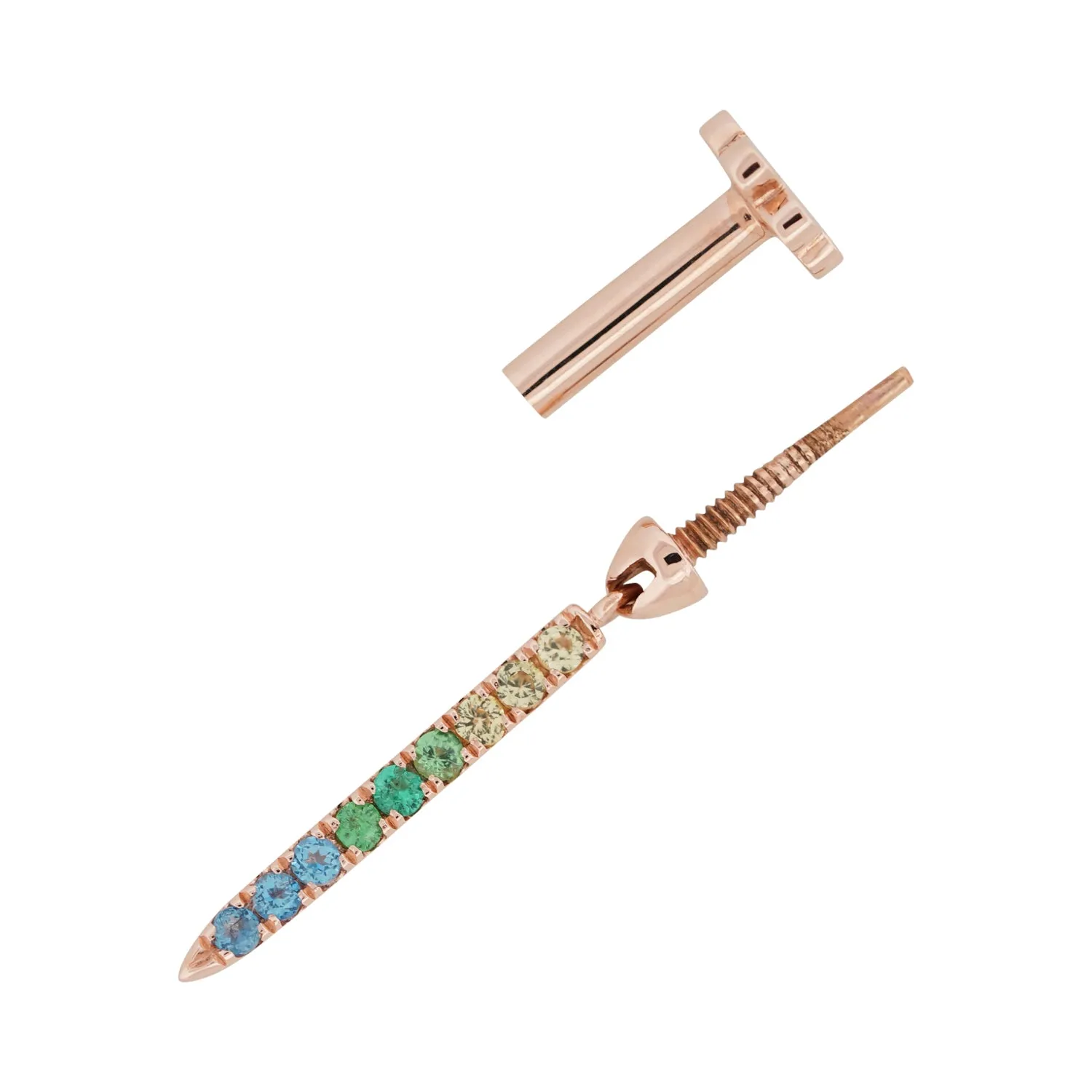 Ombre Gemstone Dagger Earrings