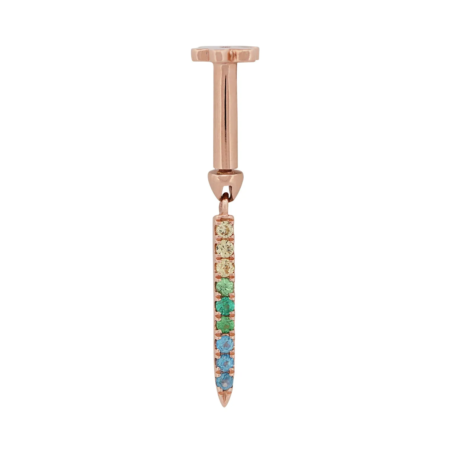 Ombre Gemstone Dagger Earrings