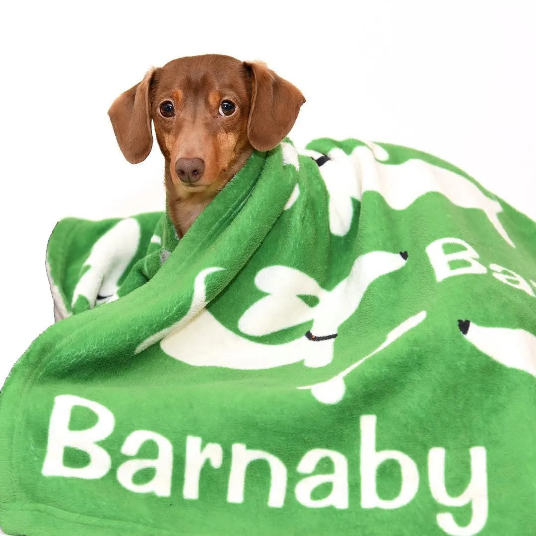 Personalized Dachshund Fleece Blanket