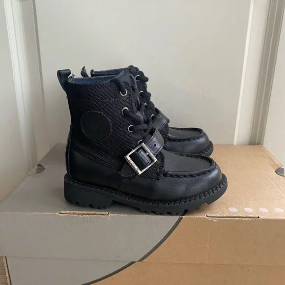 Polo Ralph Lauren black Toddler Boots- SZ 7.5 C