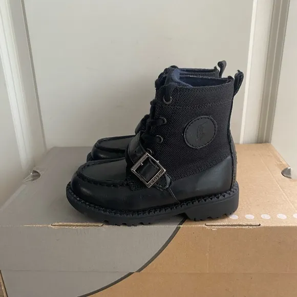 Polo Ralph Lauren black Toddler Boots- SZ 7.5 C