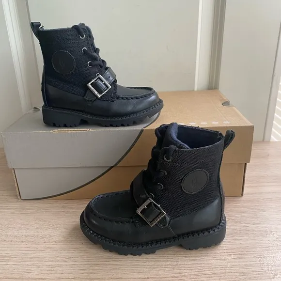 Polo Ralph Lauren black Toddler Boots- SZ 7.5 C
