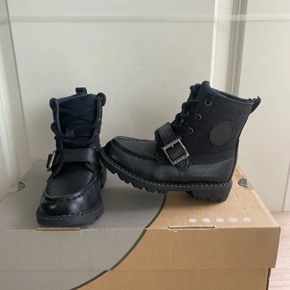 Polo Ralph Lauren black Toddler Boots- SZ 7.5 C