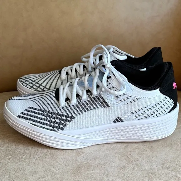 Puma Clyde All-Pro Unisex Basketball Sneakers White/Black Size 7.5 Men/9…