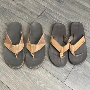 Reef and Sperry Bundle Mens Flip Flops Size 12