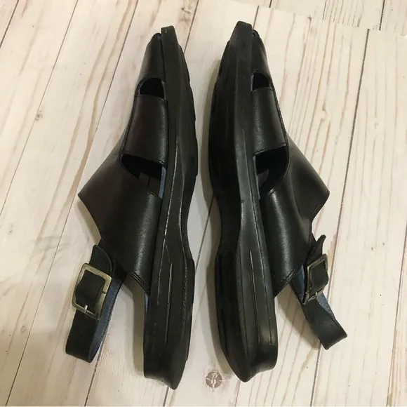 Robert Wayne Leather Fisherman Closed Toe Padded Insoles Slingback Sandals 10